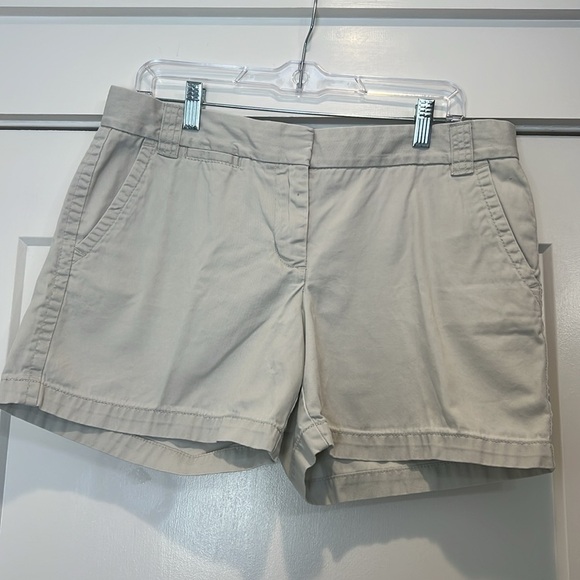 J. Crew City Fit Chino classic twill Tan Shorts Lightweight Casual size 10. - Picture 3 of 7